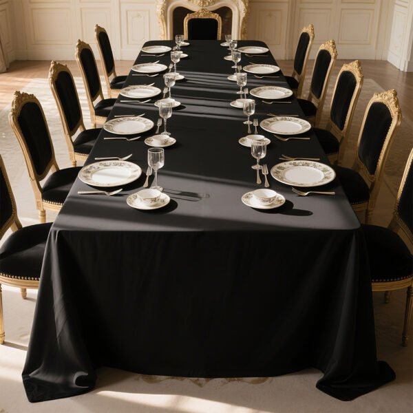 black luxury tablecloth