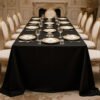 black luxury tablecloth