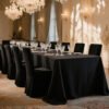 black luxury tablecloth