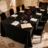 black luxury tablecloth