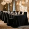 Black French-Style Waterproof Tablecloth – Thickened Youth Cloth Fabric