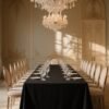 Black French-Style Waterproof Tablecloth – Thickened Youth Cloth Fabric