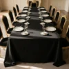 Black French-Style Waterproof Tablecloth – Thickened Youth Cloth Fabric