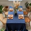 Elegant dining setup with natural decor