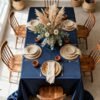Elegant dining setup with natural decor