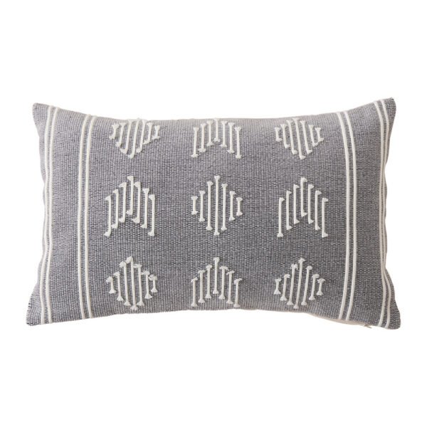 Geometric woven boho cotton cushion cover 45x45cm