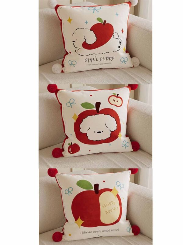 apple dog cushion