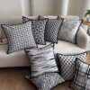 French chenille jacquard decorative cushion cover 45x45cm