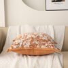 chenille floral cushion cover (1) Chenille floral jacquard cushion cover with piped edges 45x45cm