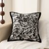 chenille floral cushion cover (6) Chenille floral jacquard cushion cover with piped edges 45x45cm