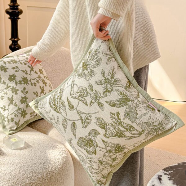 floral pillow, geometric pillow