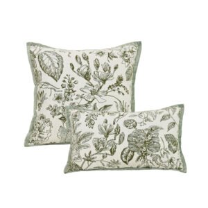 floral pillow, geometric pillow