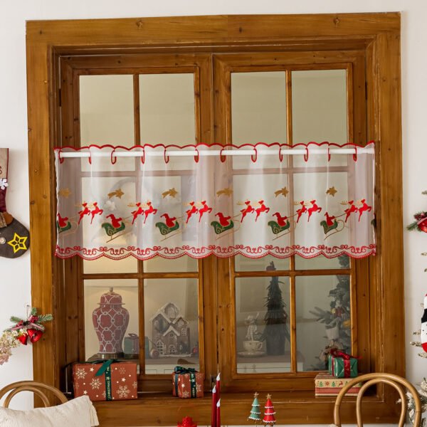 christmas cafe curtain (5) christmas window decor