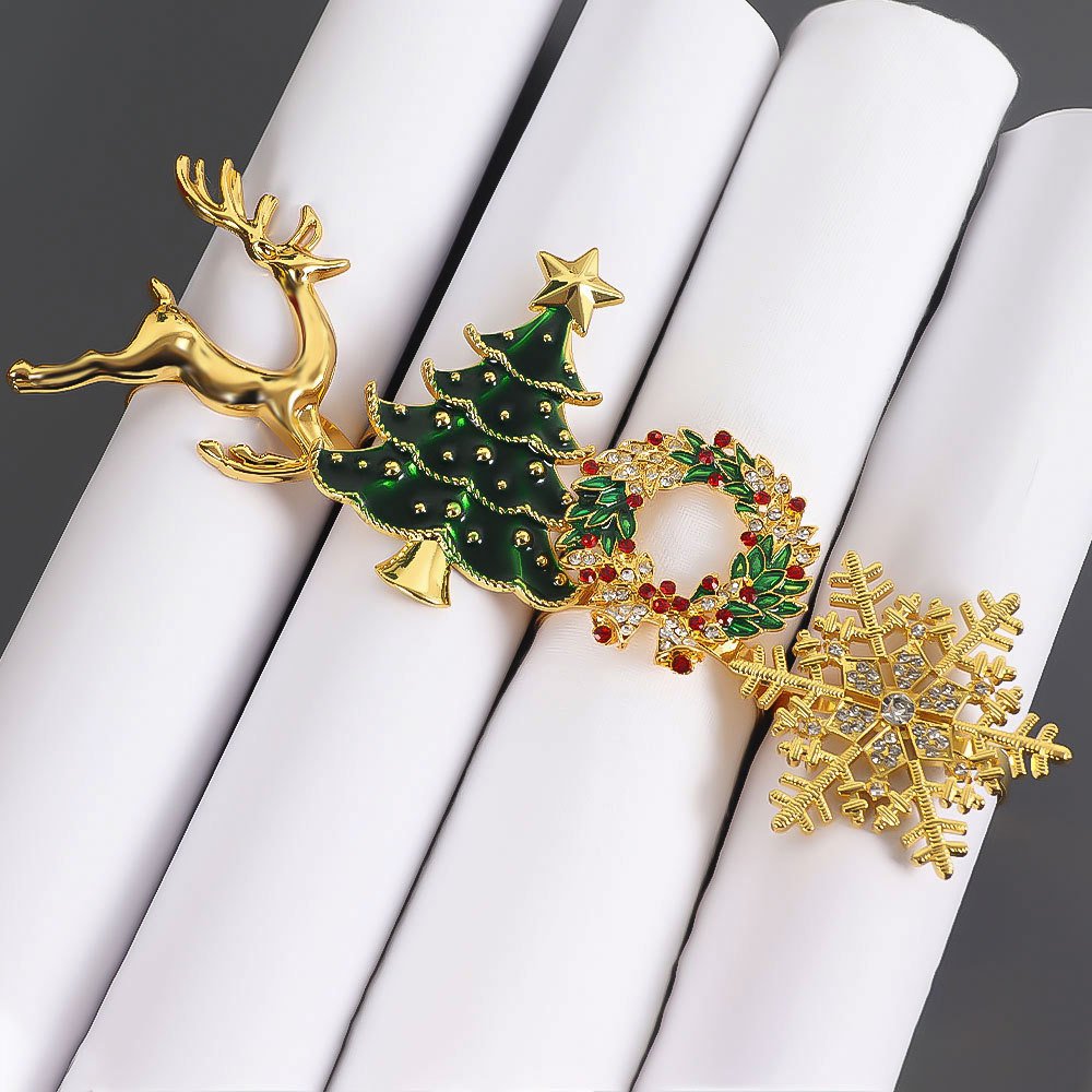 Golden Star Napkin Ring Alloy Metal