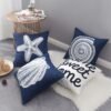 mediterranean blue pillow