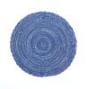 cotton lace placemat (1) Handmade lace edge cotton yarn placemat 36cm blue