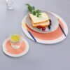 Cotton rope woven round placemat 36cm green