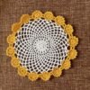 crochet starburst placemat (18) Handmade crochet starburst placemat with colorful edges