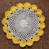 crochet starburst placemat (22) Handmade crochet starburst placemat with colorful edges