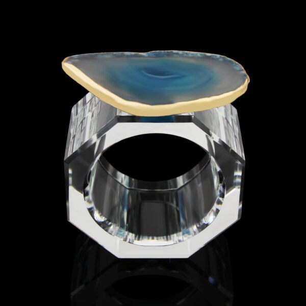 crystal napkin holder (2) European Natural Crystal Napkin Ring