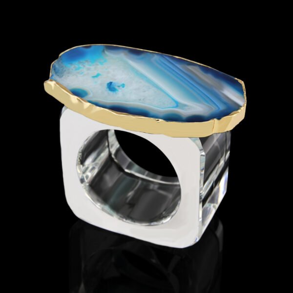 crystal napkin holder (6) European Natural Crystal Napkin Ring