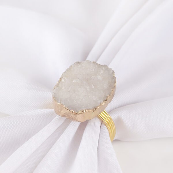 Crystal Cluster Napkin Ring (Gold Electroplated)