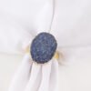 Crystal Cluster Napkin Ring (Gold Electroplated)