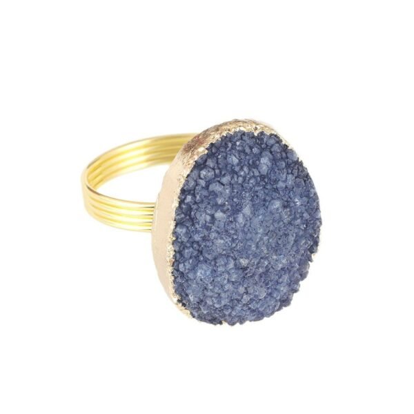 Crystal Cluster Napkin Ring (Gold Electroplated)