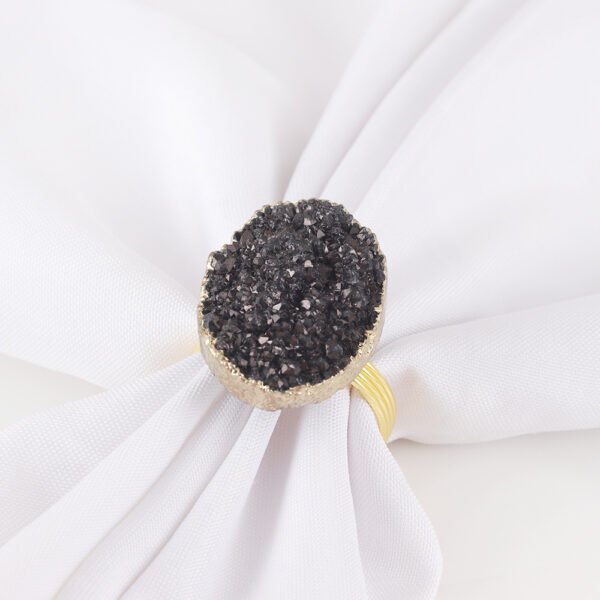 Crystal Cluster Napkin Ring (Gold Electroplated)