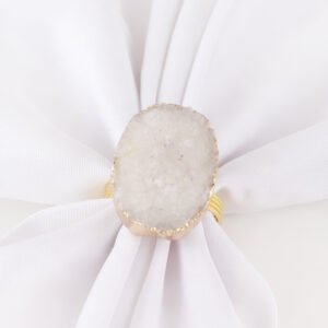 Crystal Cluster Napkin Ring (Gold Electroplated)