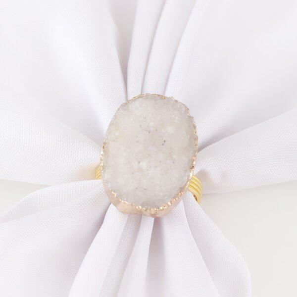 Crystal Cluster Napkin Ring (Gold Electroplated)