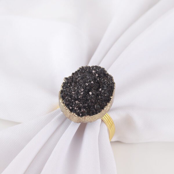 Crystal Cluster Napkin Ring (Gold Electroplated)