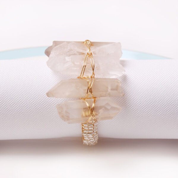 Metal Woven Crystal Napkin Ring