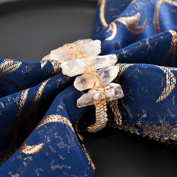 Metal Woven Crystal Napkin Ring