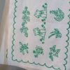 Vintage Cotton Linen Napkin Printed Cat Tea Towel