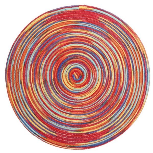 dyed ramie placemat (1) Dyed ramie round placemat 36cm grey