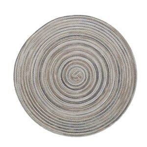Dyed ramie round placemat 36cm grey