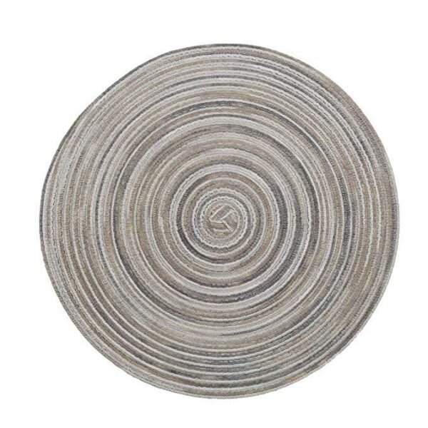 dyed ramie placemat (5) Dyed ramie round placemat 36cm grey