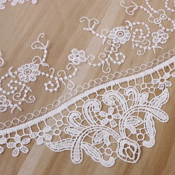 european embroidered lace table runner floral oval rectangle (5) round square embroidered lace tablecloth white glossy matte