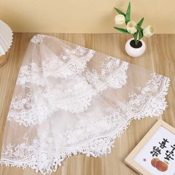 european embroidered lace table runner floral oval rectangle (6) embroidered lace tablecloth