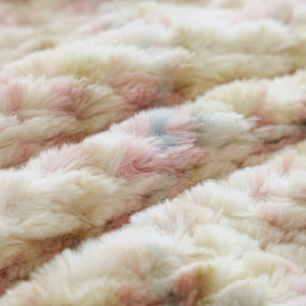 faux fur cushion (2) Faux rabbit fur plush cushion cover 45x45cm soft luxury texture