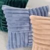 Faux rabbit fur patchwork cushion cover 45x45cm