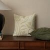 Floral embroidered botanical cushion cover 45x45cm