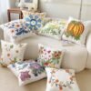 floral embroidered cushion (16) Embroidered floral cotton cushion cover 45x45cm