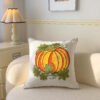 floral embroidered cushion (4) Embroidered floral cotton cushion cover 45x45cm