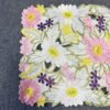 Rectangular floral leaf embroidered placemat