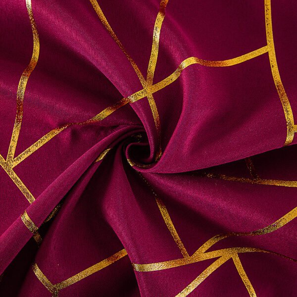 Geometric Foil Printed Polyester Tablecloth | GeoWeave