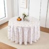 Geometric Foil Printed Polyester Tablecloth | GeoWeave
