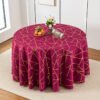 Geometric Foil Printed Polyester Tablecloth | GeoWeave