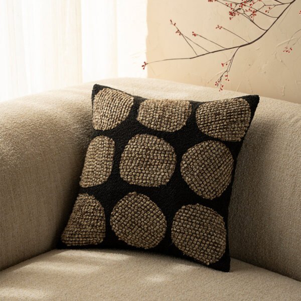French wabi-sabi textured cushion cover 45x45cm
